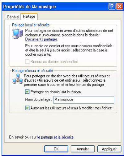 HERCULES WIRELESS G PCMCIA - Windows XP : Mettre en partage des dossiers - 1