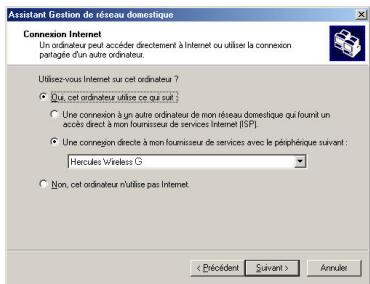 HERCULES WIRELESS G PCMCIA - Windows Me: Utiliser l'Assistant Gestion de réseau domestique dans un réseau de type Infrastructure - 2