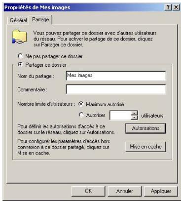 HERCULES WIRELESS G USB2 - Windows 2000: Mettre en partage des dossiers - 1