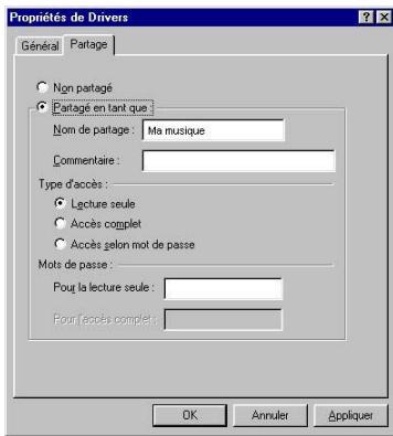 HERCULES WIRELESS G USB2 - Windows 98 SE : Mettre en partage des dossiers - 1