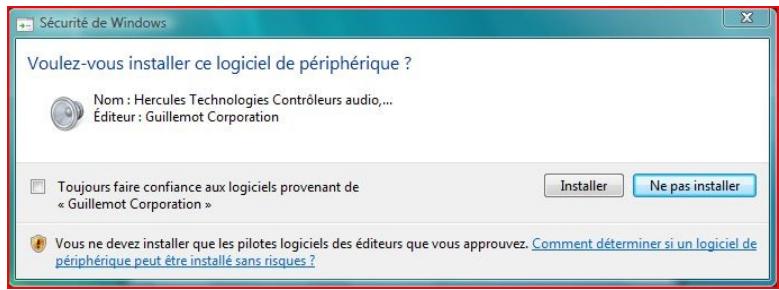 HERCULES DJ CONTROL MP3 E2 - 3.1.1.Installation sous Windows Vista - 1