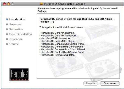 HERCULES DJ CONTROL MP3 E2 - 3.1.3.Installation sur Mac - 1