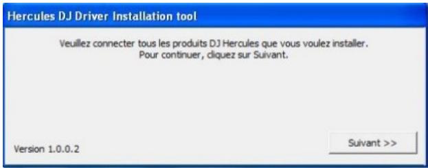 HERCULES DJ CONTROL MP3 E2 - 3.1.2.Installation sous Windows XP - 1
