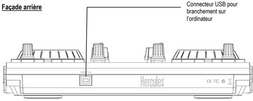 HERCULES DJ CONTROL MP3 E2 - Raccordement USB - 1