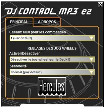 HERCULES DJ CONTROL MP3 E2 - Réglages des jog-wheels - 1
