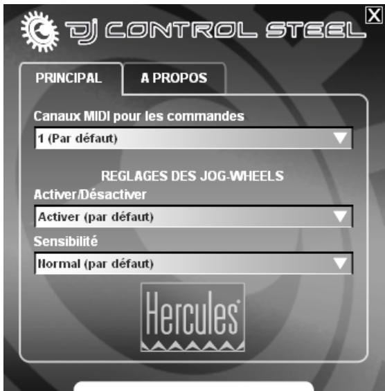 HERCULES DJ CONTROL STEEL - Utilisation du panneau de commande DJ Control Steel - 1