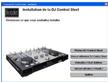 HERCULES DJ CONTROL STEEL - Si le menu d'installation ne se lance pas automatiquement : - 1