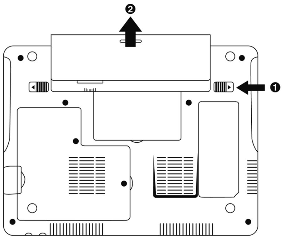 HERCULES EC-900-H60G-IA - Installer et enlever la batterie - 6