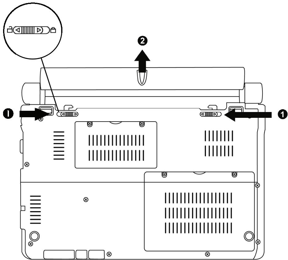 HERCULES EC-900B - Installer et enlever la batterie - 6