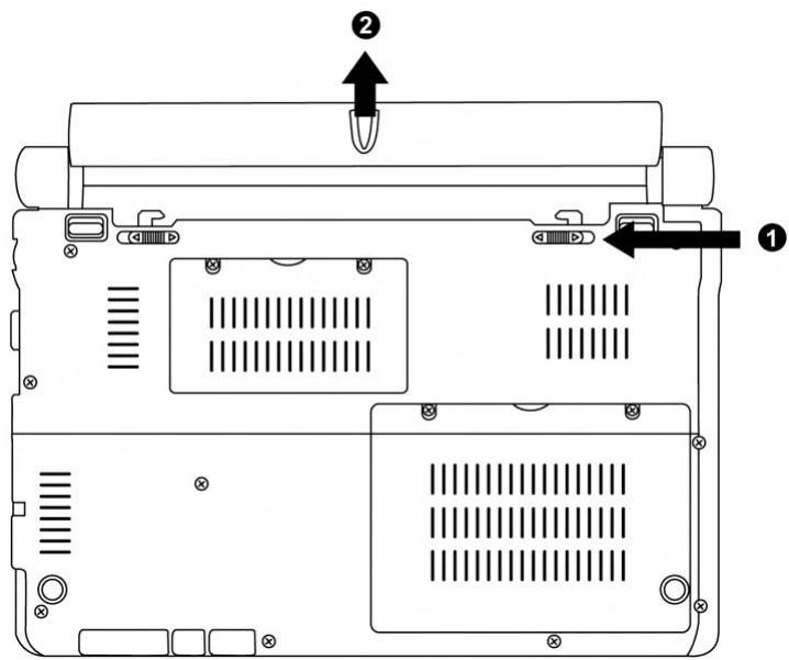 HERCULES EC-900CW-H160GV - 2.3.3.Installer et enlever la batterie - 6