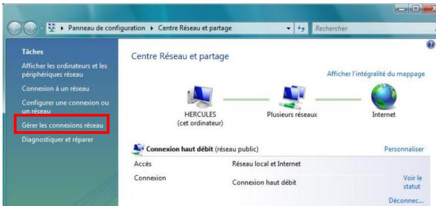 HERCULES EPLUG 200 - Cliquez sur Gérer les connexions réseau. - 1