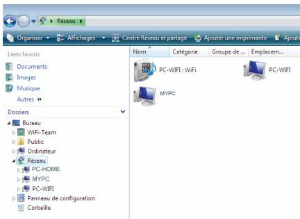 HERCULES EPLUG 200 MULTI - Ordinateurs sous Windows Vista : Acceder aux dossiers partages - 1