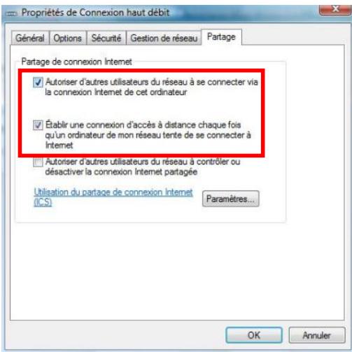 HERCULES EPLUG 200 PASS THRU - Windows Vista : Partager une connexion ADSL dans un réseau de type Ad hoc - 4