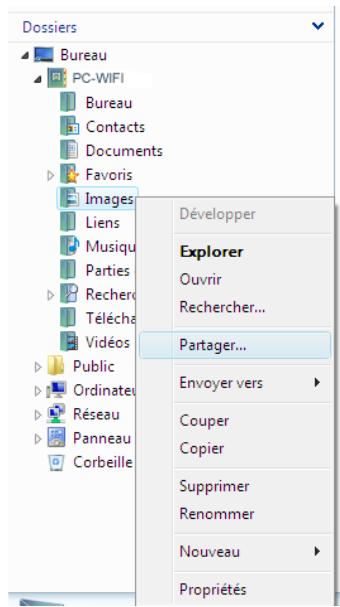 HERCULES EPLUG 85 - Windows Vista : Mettre en partage des dossiers publics ou personnels - 1