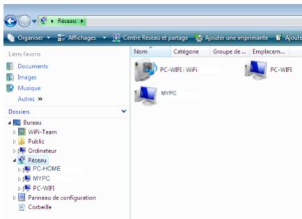 HERCULES EPLUG 85 - Ordinateurs sous Windows Vista : Acceder aux dossiers partages - 1