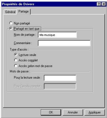 HERCULES HWGADSL2P-54V2 - Windows 98 SE : Mettre en partage des dossiers - 1
