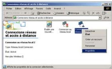 HERCULES HWGADSL2P-54V2 - Windows 2000: Partager une connexion ADSL dans un réseau de type Infrastructure - 1