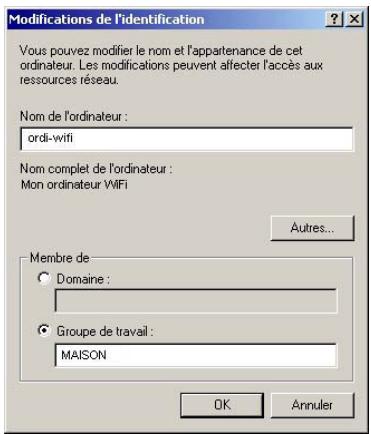 HERCULES HWGADSL2P-54V2 - Creer un groupe de travail sous Windows 2000 - 2