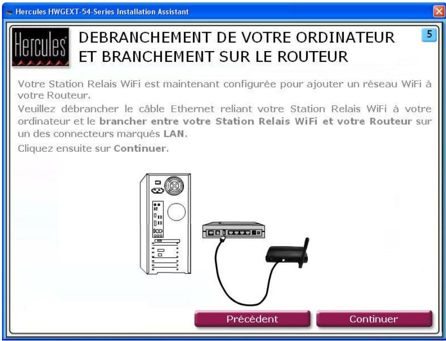 HERCULES HWGEXT-54 - Connexion WiFi de la Station Relais WiFi Hercules à votre routeur via QuickAccess - 5
