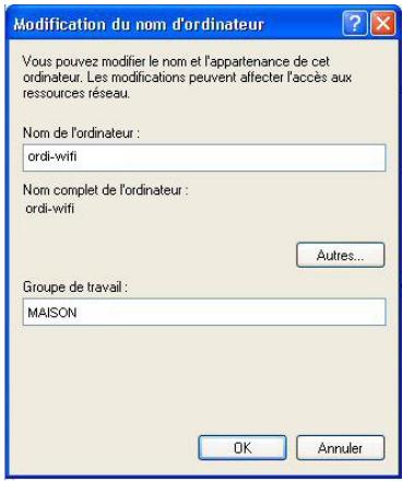 HERCULES HWGEXT-54 - Windows XP: Modifier le nom d'un groupe de travail - 2