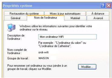 HERCULES HWGEXT-54 - Windows XP: Modifier le nom d'un groupe de travail - 1