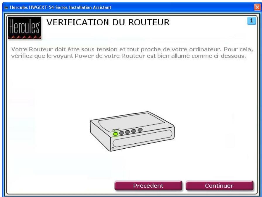 HERCULES HWGEXT-54 - Etape 1: VERIFICATION DU ROUTEUR (mode Point d'Accès WiFi) - 1