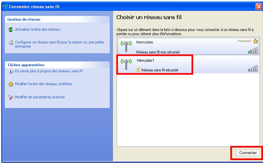 HERCULES HWGEXT-54 - Ordinateurs sous Windows XP: Se connecter à un réseau sans fil - 2