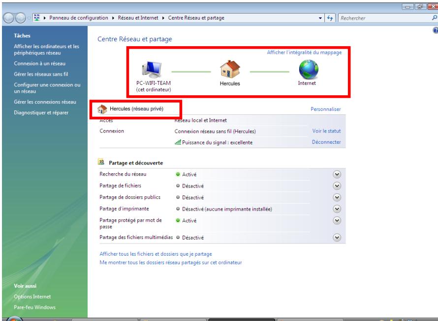 HERCULES HWGEXT-54 - Ordinateurs sous Windows Vista : Se connecter à un réseau sans fil - 9
