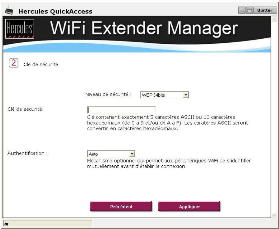 HERCULES HWGEXT-54 - Se connecter à un réseau WiFi (mode Point d'Accès WiFi) - 3