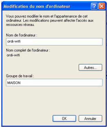 HERCULES HWGEXT-54-LB - Windows XP: Modifier le nom d'un groupe de travail - 2