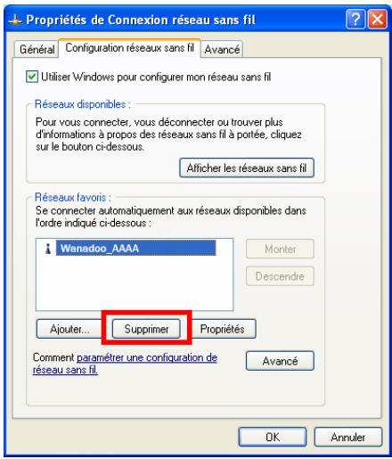 HERCULES HWGEXT-54-LB - Pour supprimer un réseau favori : - 1