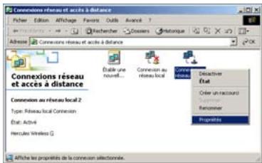 HERCULES HWGEXT-54-LB - Windows 2000: Partager une connexion ADSL dans un réseau de type Infrastructure - 1