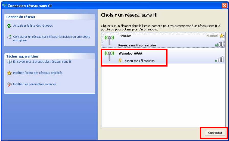 HERCULES HWGEXT-54-LB - Ordinateurs sous Windows XP: Se connecter à un réseau sans fil - 3