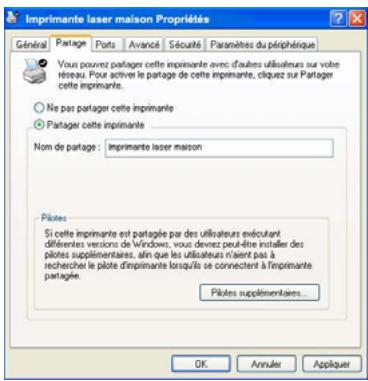 HERCULES HWGEXT-54-LB - Windows XP : Mettre en partage une imprimante - 2