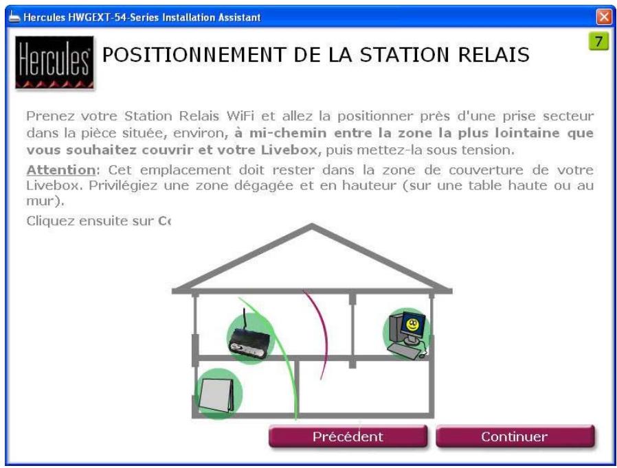HERCULES HWGEXT-54-LB - Etape 7 : POSITIONNEMENT DE LA STATION RELAIS - 1