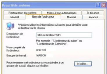 HERCULES HWGEXT-54-LB - Windows XP: Modifier le nom d'un groupe de travail - 1