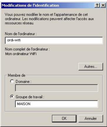 HERCULES HWGEXT-54-LB - Creer un groupe de travail sous Windows 2000 - 2