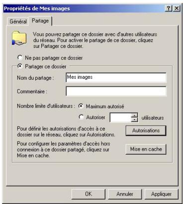 HERCULES HWGEXT-54-LB - Windows 2000: Mettre en partage des dossiers - 1