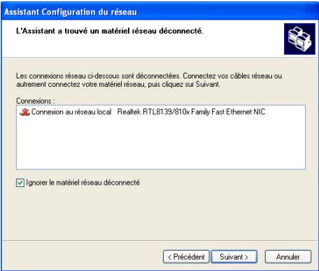 HERCULES HWGEXT-54-LB - Windows XP: Utiliser l'Assistant Configuration du réseau dans un réseau de type Infrastructure - 2