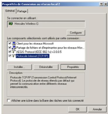 HERCULES HWGEXT-54-LB - Windows 2000: Partager une connexion ADSL dans un réseau de type Infrastructure - 2