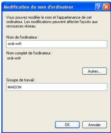 HERCULES HWGUM-54 - Windows XP: Modifier le nom d'un groupe de travail - 2