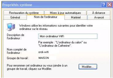 HERCULES HWGUM-54 - Windows XP: Modifier le nom d'un groupe de travail - 1