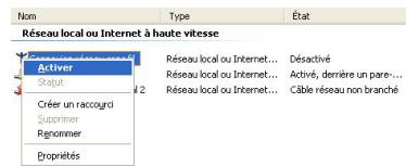 HERCULES HWGUM-54 - Windows XP : Activer ou désactiver manuellement la connexion WiFi de votre adaptateur (utilisateurs avances) - 1