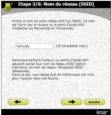 HERCULES HWGUM-54 - Ajouter un nouveau favori manuellement ou creer un réseau Ad hoc - 3