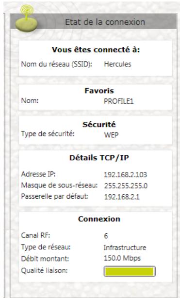 HERCULES HWGUM-54 - Consulter les paramètres de la connexion - 1