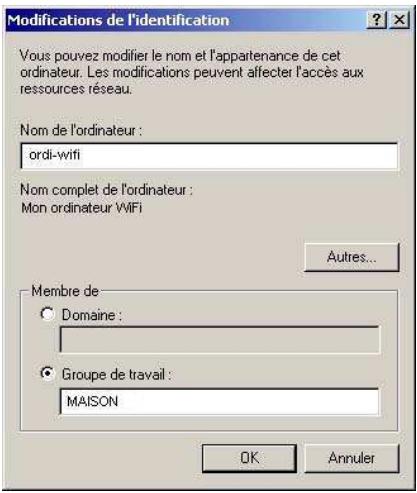 HERCULES HWGUSB2-54V2-AP - Windows 2000: Modifier le nom d'un groupe de travail - 2