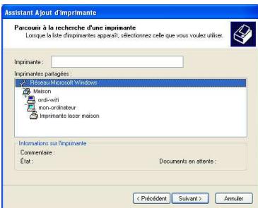 HERCULES HWGUSB2-54V2-AP - Sur les ordinateurs qui sont utilisés en WiFi l'imprimante partagée : - 3