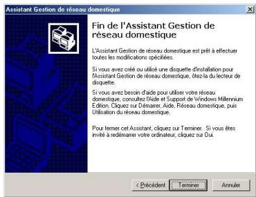 HERCULES HWGUSB2-54V2-AP - Windows Me : Utiliser l'Assistant Gestion de réseau domestique - 11