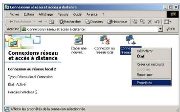 HERCULES HWGUSB2-54V2-AP - Windows 2000: Acceder à la connexion Internet partagée - 1
