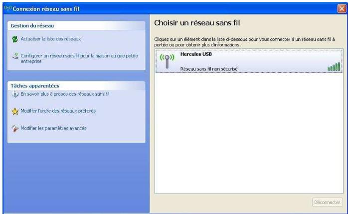 HERCULES HWGUSB2-54V2-AP - Depuis un ordinateur équipé WiFi - 2